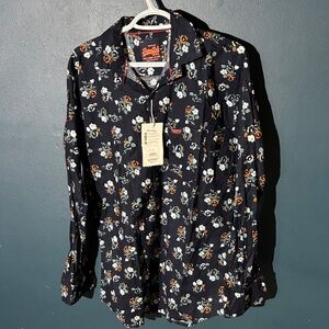 Superdry Men's Dark Floral Button Down Shirt